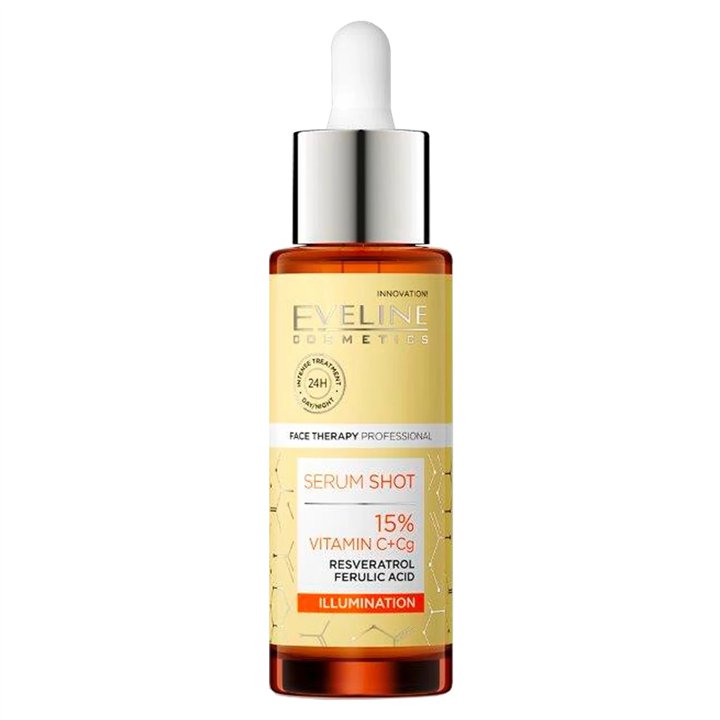 Eveline Cosmetics, Serum Shot, Vitamin C 15 %, Brightening, Serum, For Face, 30 ml *Tester - Teknashop Ltd
