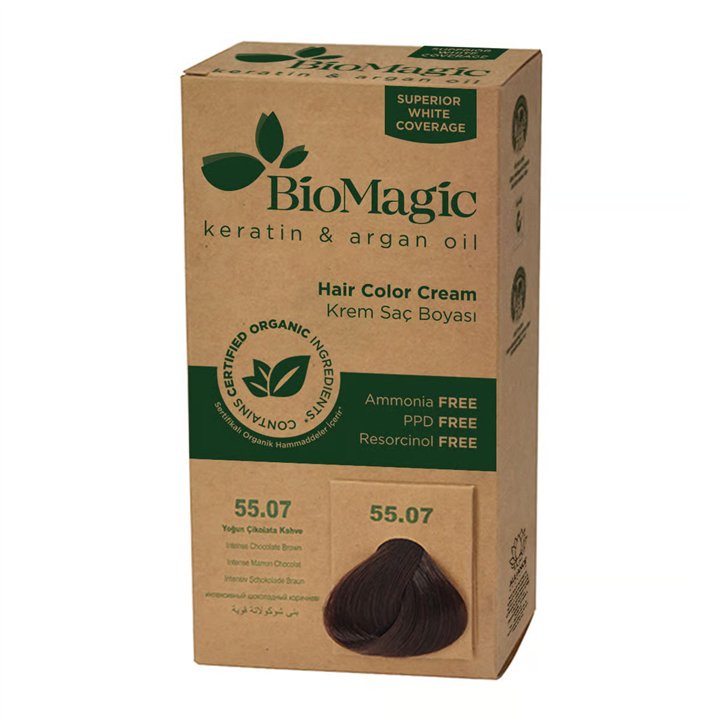 Biomagic, Biomagic, Keratin & Argan Oil, Permanent Hair Dye, 55.07 , 250 ml *Tester - Teknashop Ltd