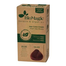 Biomagic, Biomagic, Keratin & Argan Oil, Permanent Hair Dye, 55.55 , 250 ml *Tester - Teknashop Ltd