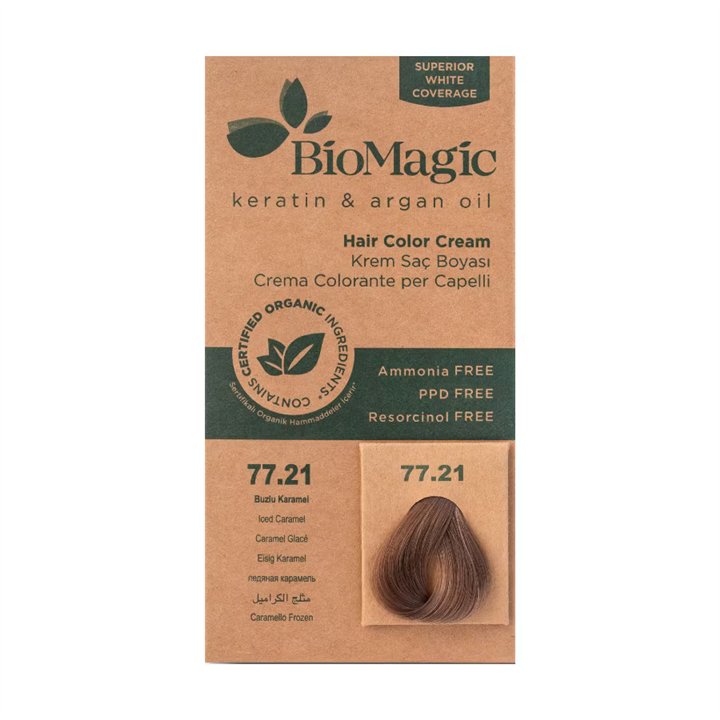 Biomagic, Biomagic, Keratin & Argan Oil, Permanent Hair Dye, 77.21 , 250 ml *Tester - Teknashop Ltd