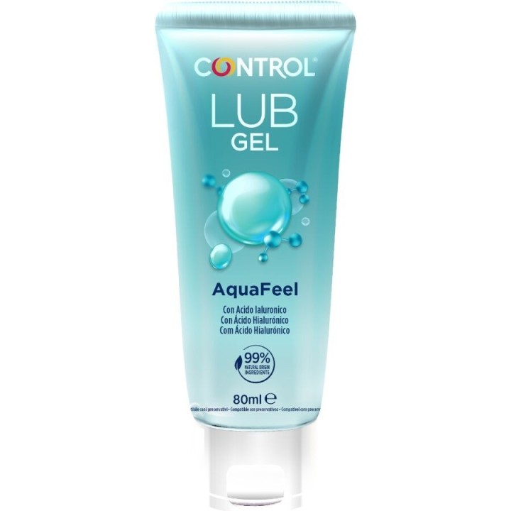 CONTROL - AQUAFEEL LUBRICANT WITH HYALURONIC ACID 80 ML - D-244573 - Teknashop Ltd
