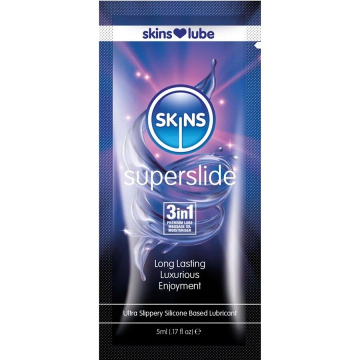SKINS - SUPERSLIDE SILICONE-BASED LUBRICANT SINGLE-DOSE 5 ML - D-244888 - Teknashop Ltd