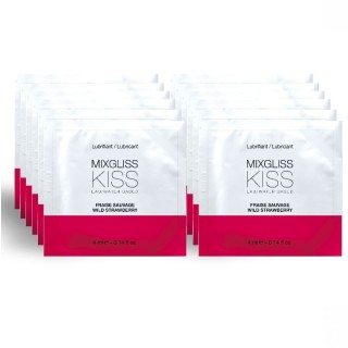 MIXGLISS - WATER BASED LUBRICANT STRAWBERRY FLAVOR 12 SINGLE DOSE 4 ML - D-210247 - Teknashop Ltd