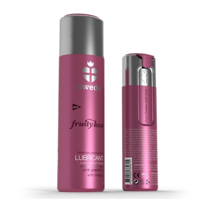 SWEDE - FRUITY LOVE LUBRICANT PINK GRAPEFRUIT WITH MANGO 50 ML - D-210383 - Teknashop Ltd