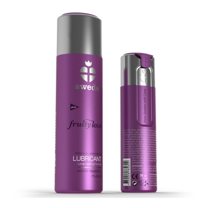 SWEDE - FRUITY LOVE LUBRICANT RASPBERRY RHUBARB 100 ML - D-210384 - Teknashop Ltd
