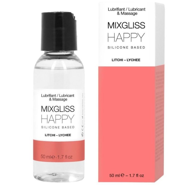 MIXGLISS - HAPPY LITCHI SILICONE LUBRICANT 50 ML - D-216611 - Teknashop Ltd