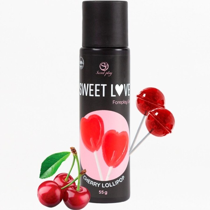 SECRETPLAY - CHERRY LOLLIPOP GEL SWEET LOVE 60 ML - D-222238 - Teknashop Ltd