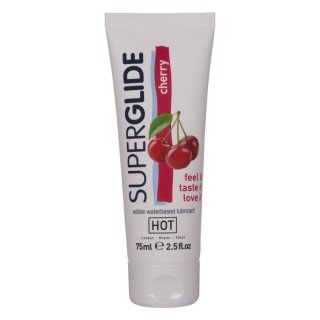 HOT - SUPERGLIDE EDIBLE LUBRICANT WATERBASED CHERRY 75 ML - D-245271 - Teknashop Ltd
