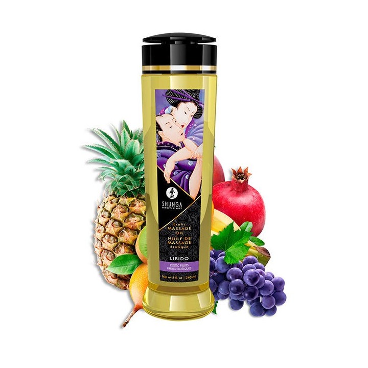 SHUNGA - EROTIC MASSAGE OIL LIBIDO 240 ML - D-224022 - Teknashop Ltd