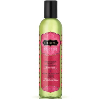 KAMASUTRA - NATURALS DIVINE STRAWBERRY MASSAGE OIL 236ML - D-210636 - Teknashop Ltd