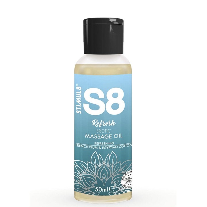 STIMUL8 - S8 REFRESH EROTIC COTTON MASSAGE OIL 50 ML - D-243745 - Teknashop Ltd