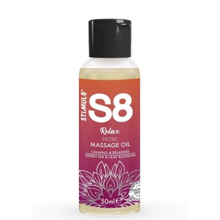 STIMUL8 - S8 RELAX EROTIC MASSAGE OIL GREEN TEA 50 ML - D-243746 - Teknashop Ltd