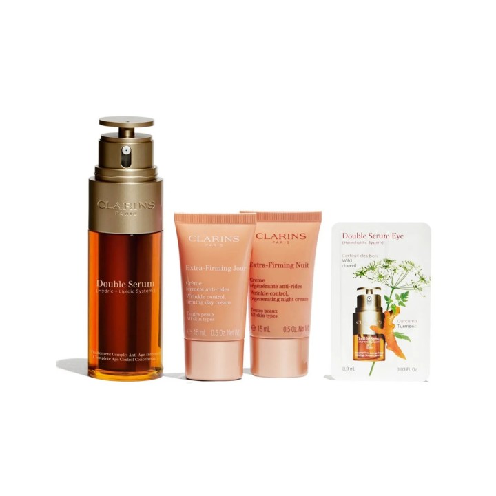 Set Clarins Doble Serum 50ml Extra Firm 15ml Noche 15ml@ - unisex - Teknashop Ltd