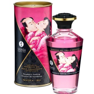 SHUNGA - HEAT EFFECT MASSAGE OIL INTENSE RASPBERRY FLAVOR 100 ML - D-213461 - Teknashop Ltd