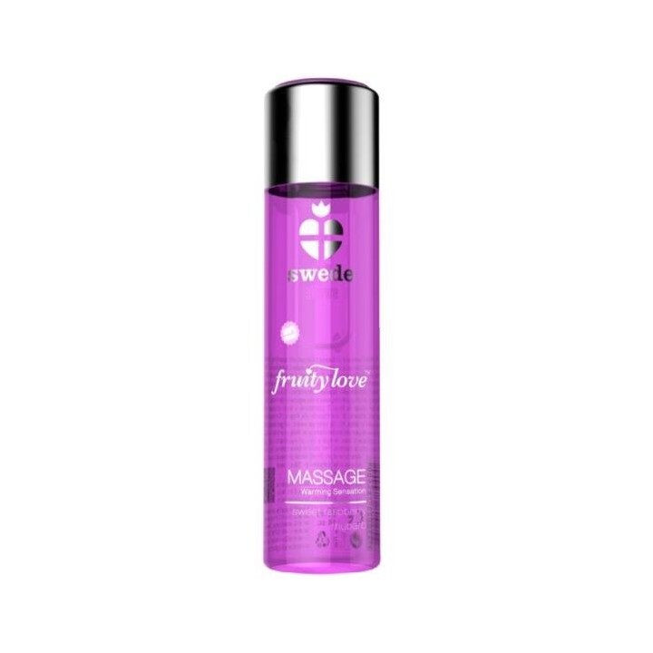 SWEDE - FRUITY LOVE WARMING EFFECT MASSAGE OIL PINK RASPBERRY AND RHUBARB 60 ML - D-227014 - Teknashop Ltd