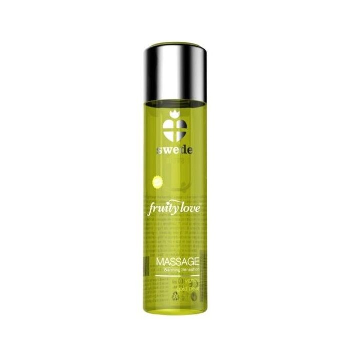 SWEDE - FRUITY LOVE WARMING EFFECT MASSAGE OIL VANILLA AND GOLD PEAR 60 ML. - D-227018 - Teknashop Ltd