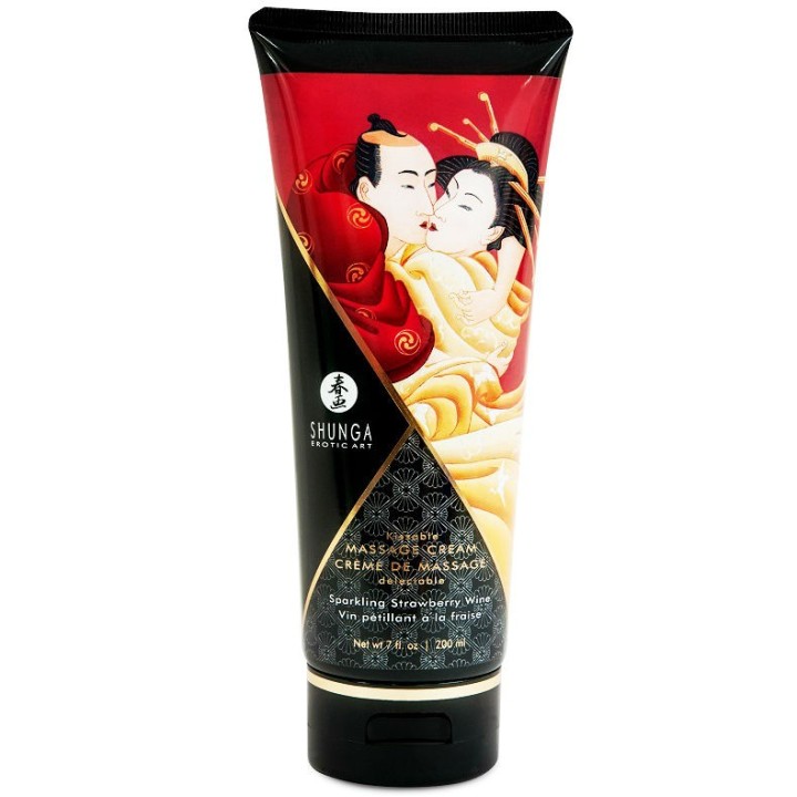 SHUNGA - STRAWBERRY AND CAVA MASSAGE CREAM 200 ML - D-205882 - Teknashop Ltd