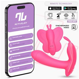 Wingy Butterfly Vibrator with App Peach Red - IN-318 - Teknashop Ltd