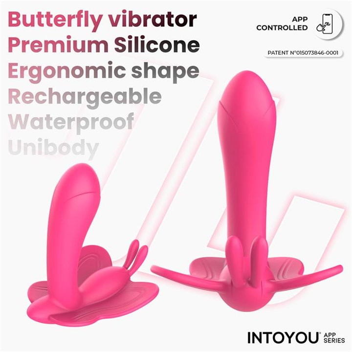 Wingy Butterfly Vibrator with App Peach Red - IN-318 - Teknashop Ltd
