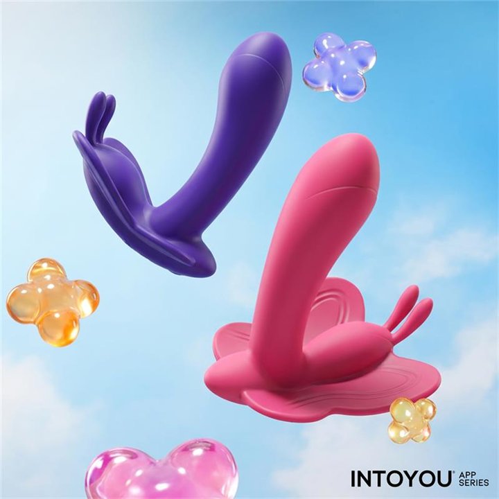 Wingy Butterfly Vibrator with App Peach Red - IN-318 - Teknashop Ltd