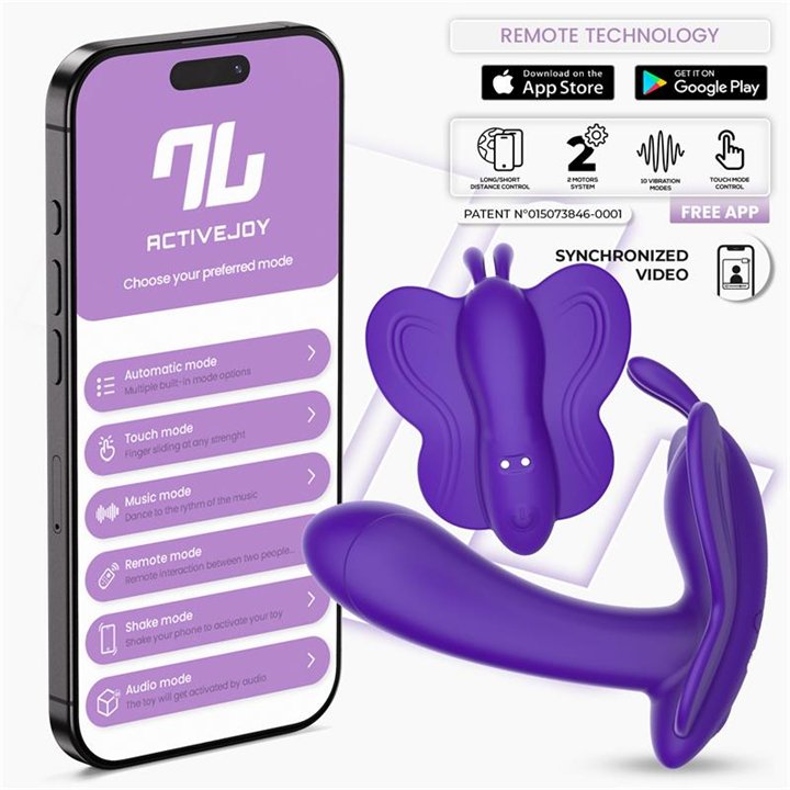 Wingy Butterfly Vibrator with App Dark Purple - IN-317 - Teknashop Ltd