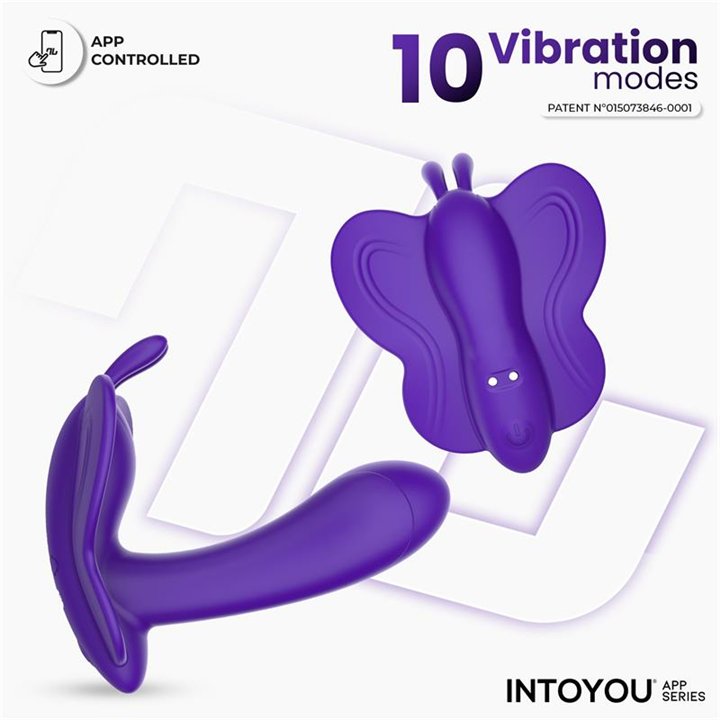 Wingy Butterfly Vibrator with App Dark Purple - IN-317 - Teknashop Ltd