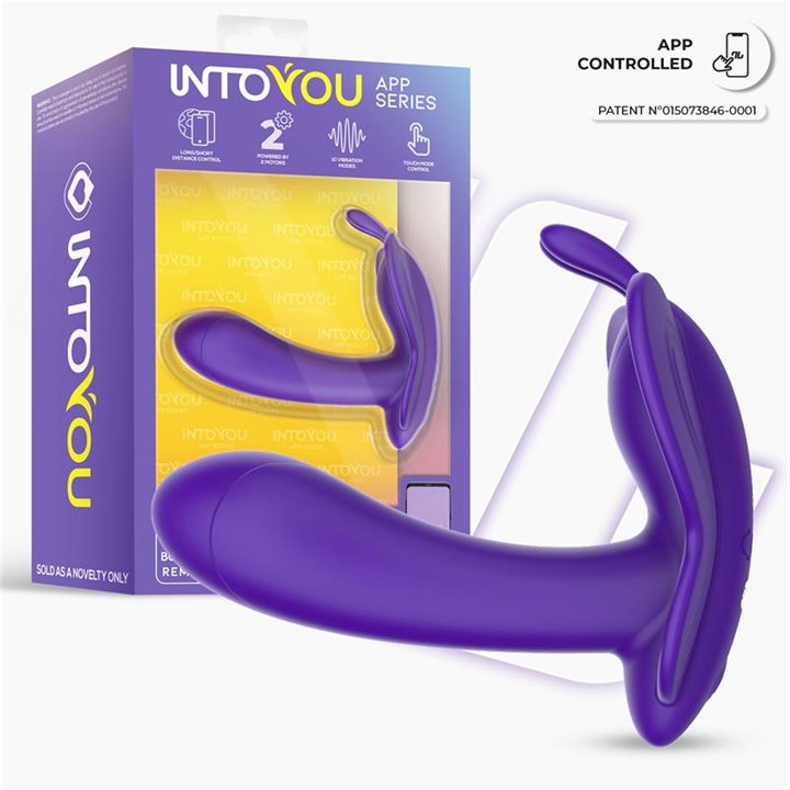 Wingy Butterfly Vibrator with App Dark Purple - IN-317 - Teknashop Ltd