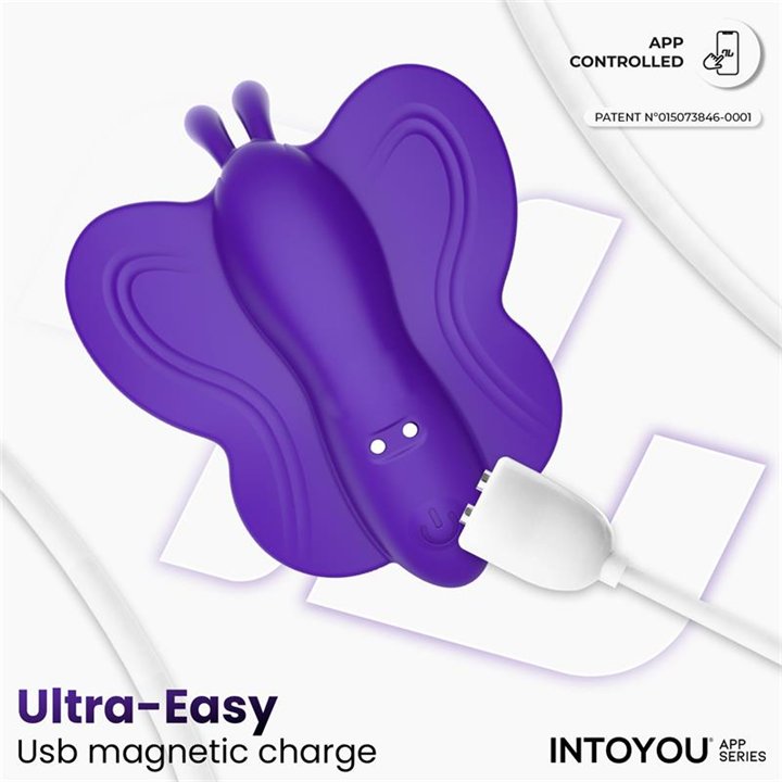 Wingy Butterfly Vibrator with App Dark Purple - IN-317 - Teknashop Ltd