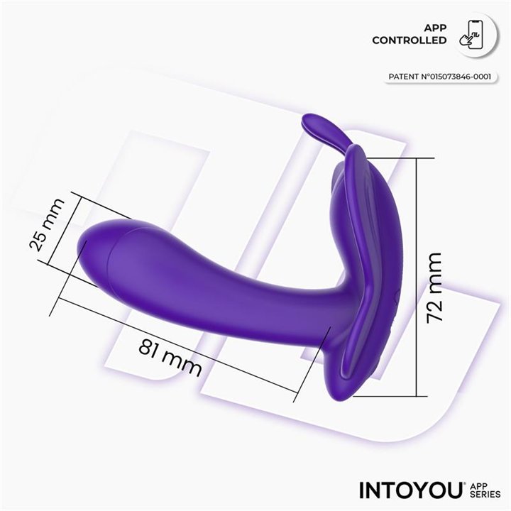 Wingy Butterfly Vibrator with App Dark Purple - IN-317 - Teknashop Ltd