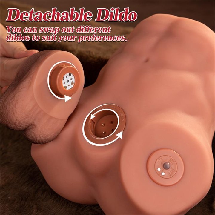Jonah Semi Torso with Detachable Dildo, Thrusting and APP 3.48 kg - SQ-MAR30056 - Teknashop Ltd