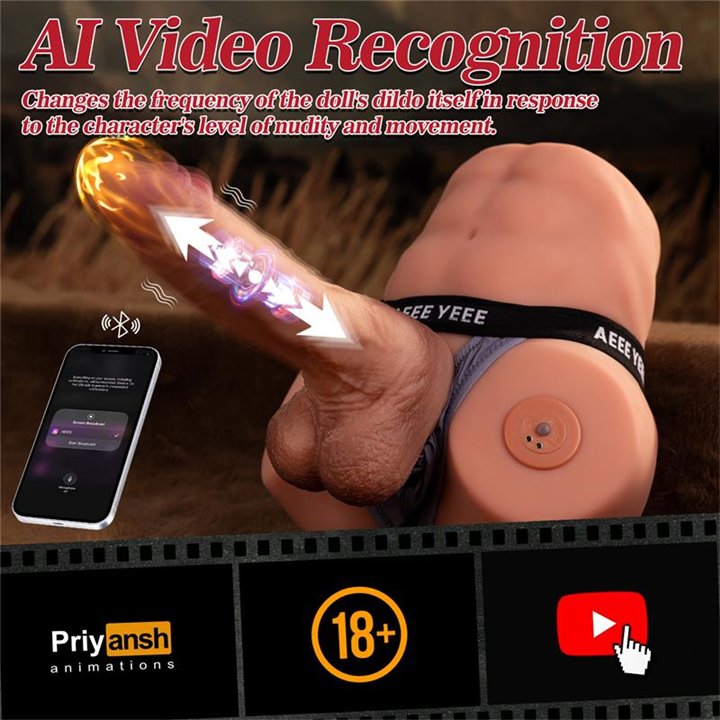 Jonah Semi Torso with Detachable Dildo, Thrusting and APP 3.48 kg - SQ-MAR30056 - Teknashop Ltd