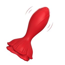 Vibrating anal plug with Rose Base - 8436626093096 - Teknashop Ltd