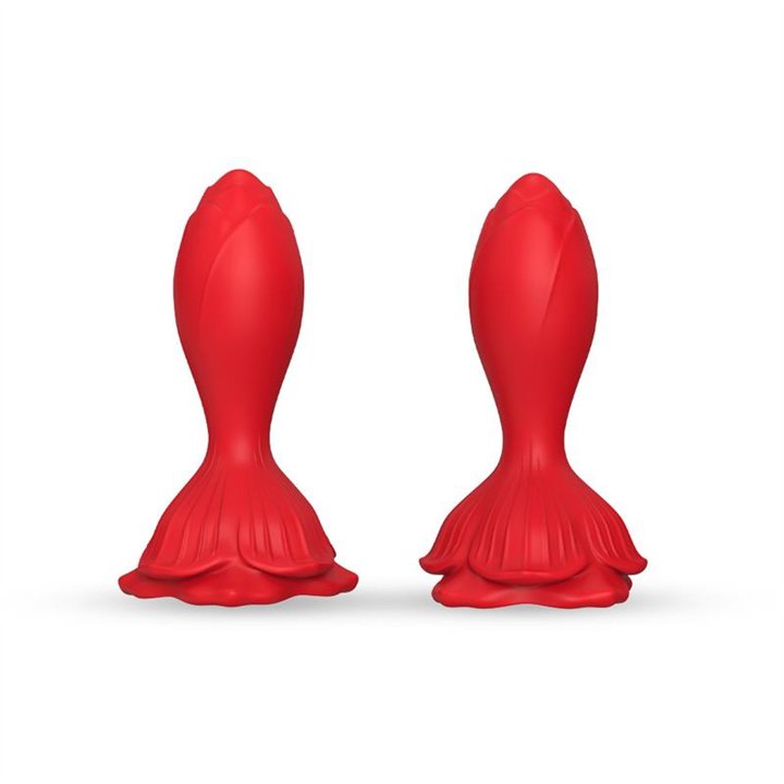 Vibrating anal plug with Rose Base - 8436626093096 - Teknashop Ltd