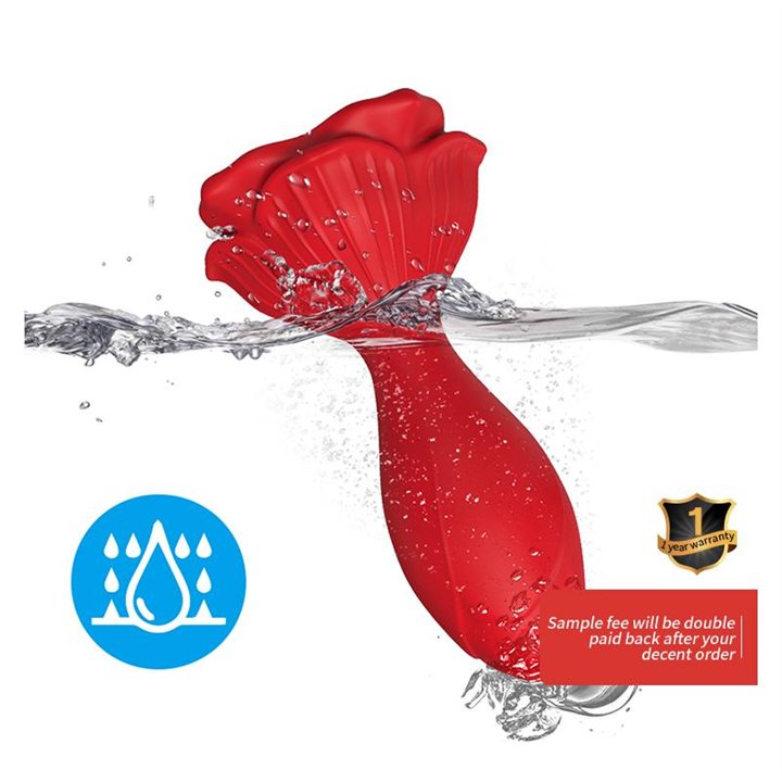 Vibrating anal plug with Rose Base - 8436626093096 - Teknashop Ltd
