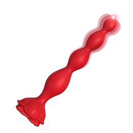 Vibrating Anal Beads with Rose Base - 8436626093089 - Teknashop Ltd