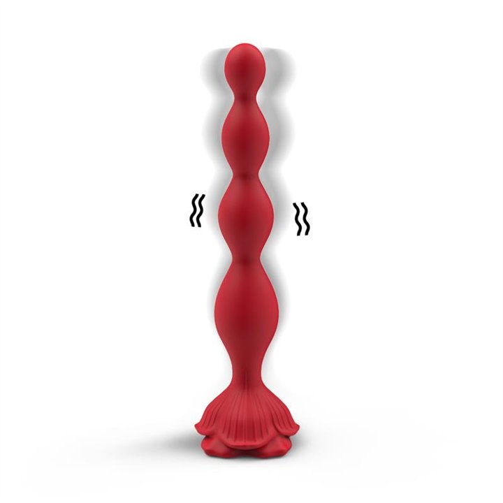 Vibrating Anal Beads with Rose Base - 8436626093089 - Teknashop Ltd
