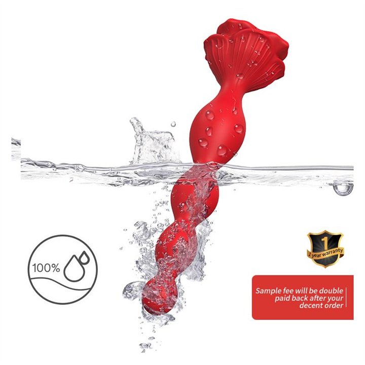 Vibrating Anal Beads with Rose Base - 8436626093089 - Teknashop Ltd