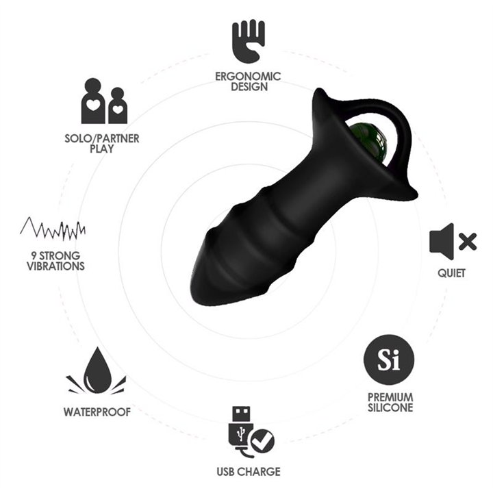 Vibrating anal plug - 8436626093072 - Teknashop Ltd