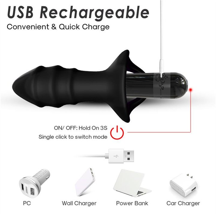 Vibrating anal plug - 8436626093072 - Teknashop Ltd