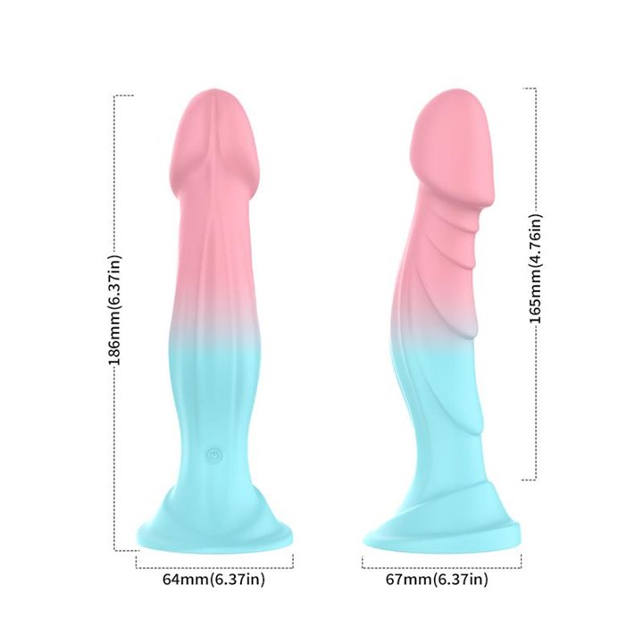 Vibrating Bicolor dildo - 8436626093065 - Teknashop Ltd