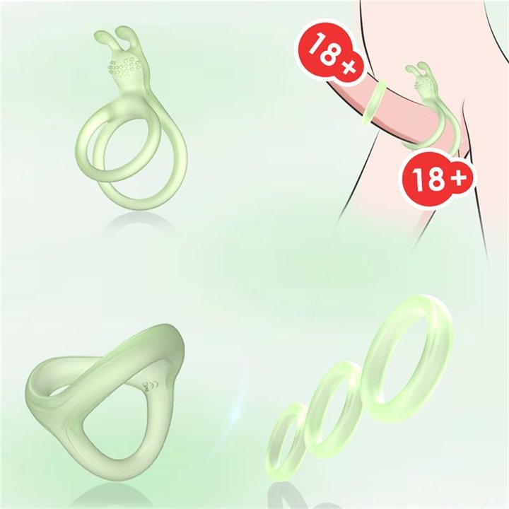 Set of Penis Ring Glow in the dark - 8436626093027 - Teknashop Ltd