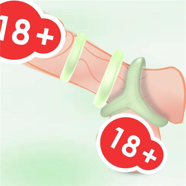 Set of Penis Ring Glow in the dark - 8436626093027 - Teknashop Ltd
