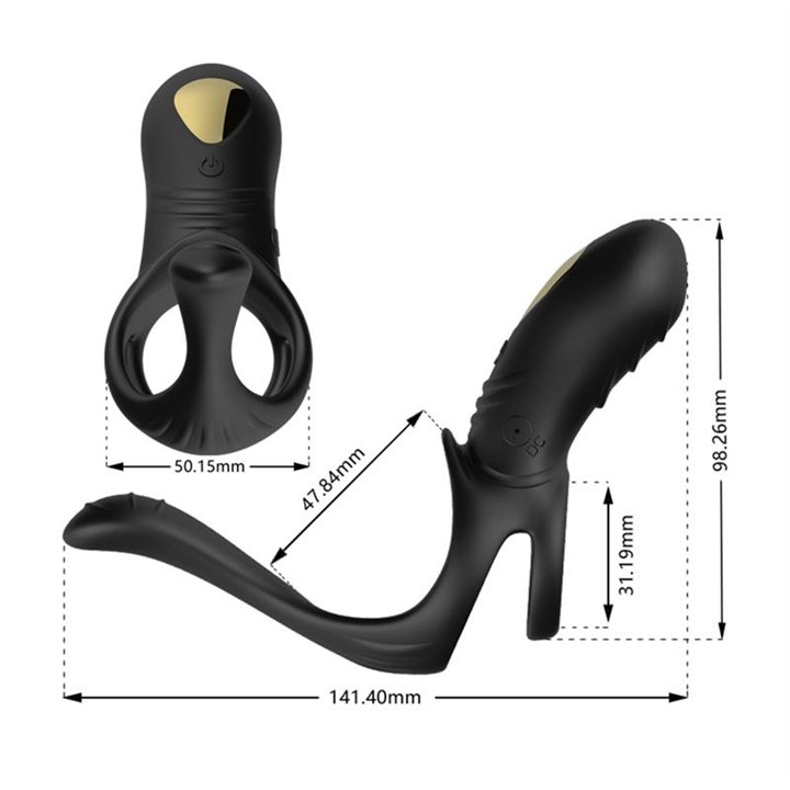 Vibrating Penis Ring with Perianal Stimulation - 8436626092990 - Teknashop Ltd