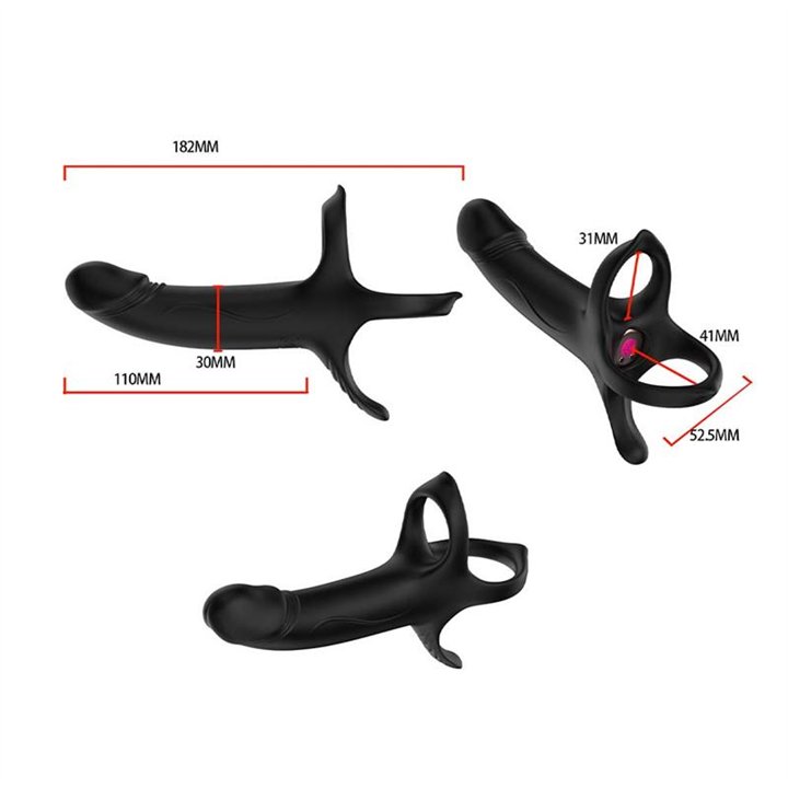 Double penetration Dildo with Vibration - 8436626092983 - Teknashop Ltd