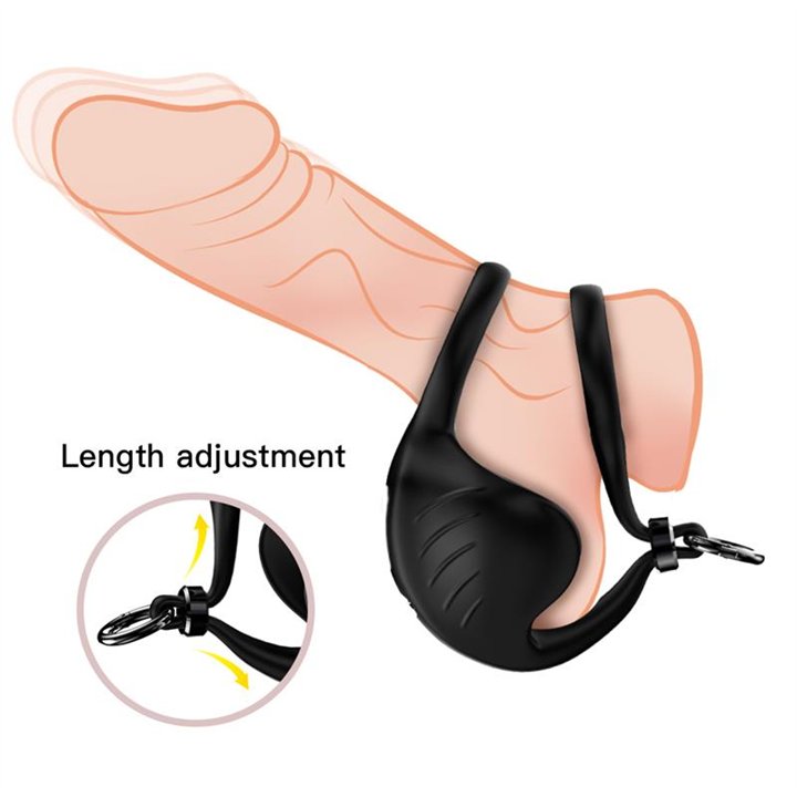 Vibrating Penis and Testicles Ring Adjustable - 8436626092969 - Teknashop Ltd