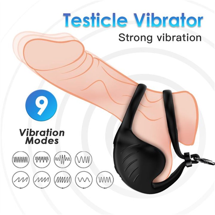 Vibrating Penis and Testicles Ring Adjustable - 8436626092969 - Teknashop Ltd