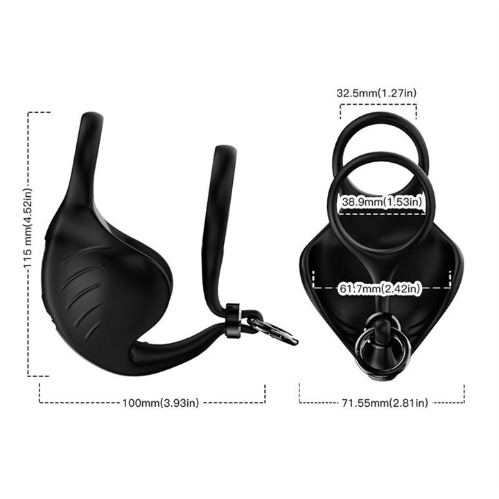 Vibrating Penis and Testicles Ring Adjustable - 8436626092969 - Teknashop Ltd