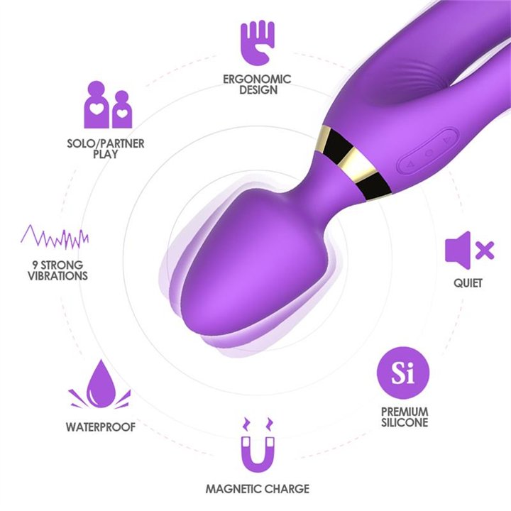 Masager and vibrator Purple - 8436626092778 - Teknashop Ltd