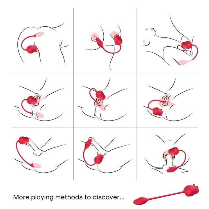 Rose with Licking and vibrating egg - 8436626092754 - Teknashop Ltd