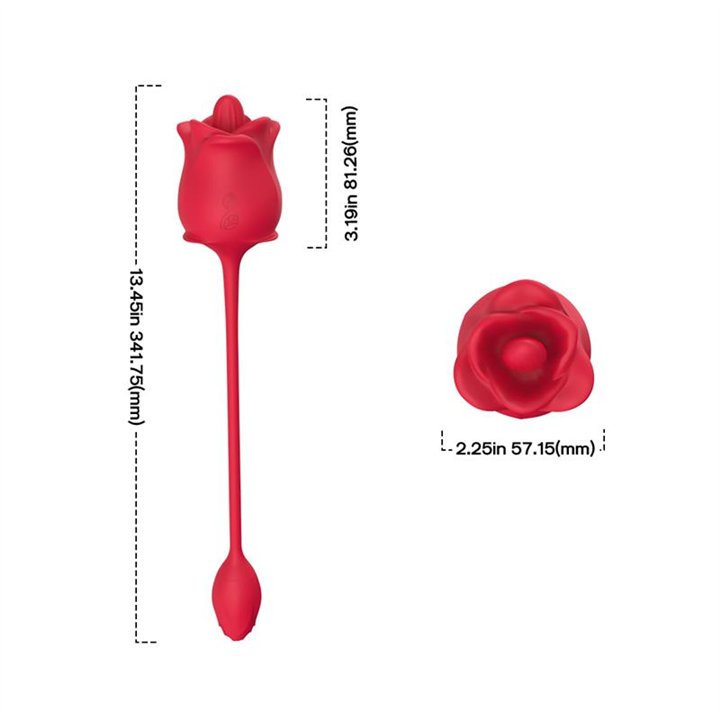 Rose with Licking and vibrating egg - 8436626092754 - Teknashop Ltd